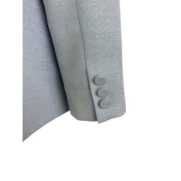 Liz Claiborne Suit 16 Jacket Skirt 2 pc Set Blue Tint Jacquard NEW READ - Picture 6 of 12